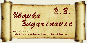 Ubavko Bugarinović vizit kartica